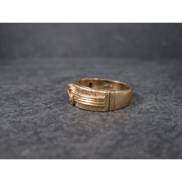 Antique 14K Love Knot Band Ring Size 7 New Old Stock - Picture 5 of 10